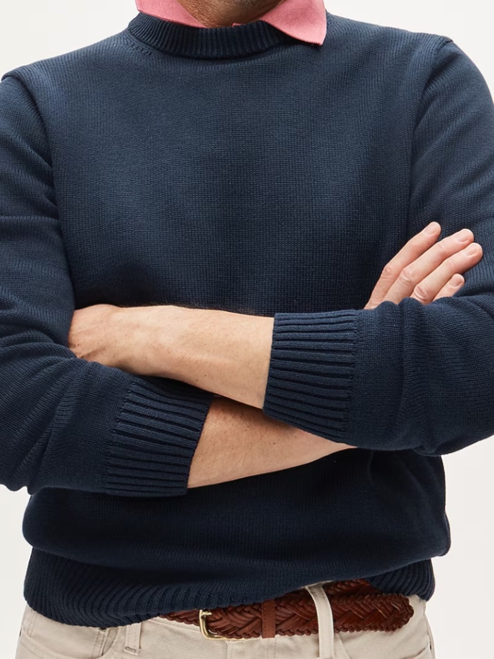 Tiger of Sweden men's Crewneck / Classic Cotton Crewneck Sweater, Navy, Medium